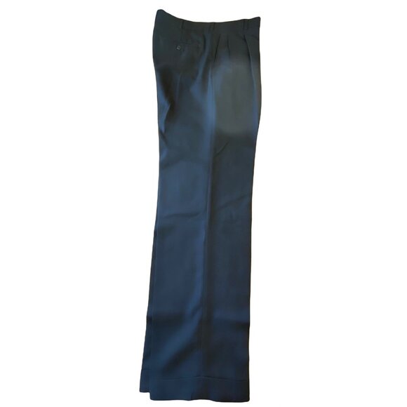Stafford Mens Classic Fit 32x32 Black Texture Trousers 100% Polyester - Picture 1 of 4